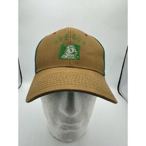 Oregon Ducks Trucker Hat Zephyr Snapback Green Tan Mesh Cap NCAA